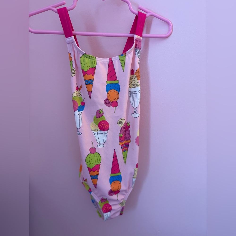 Boden Pink Ice Cream Print Swimsuit
